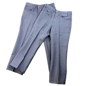 2 Pairs Vintage Levis 517 Sta-Prest Action Slacks Gray Blue Made USA 32x29 1992